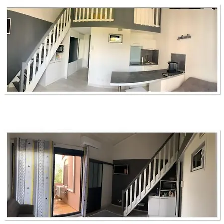Apartment Cosy T1 Avec Mezzanine, A 7' A Pied De La Et Du Centre, Wifi, Clim, Parking Prive, Piscines Canet-en-Roussillon